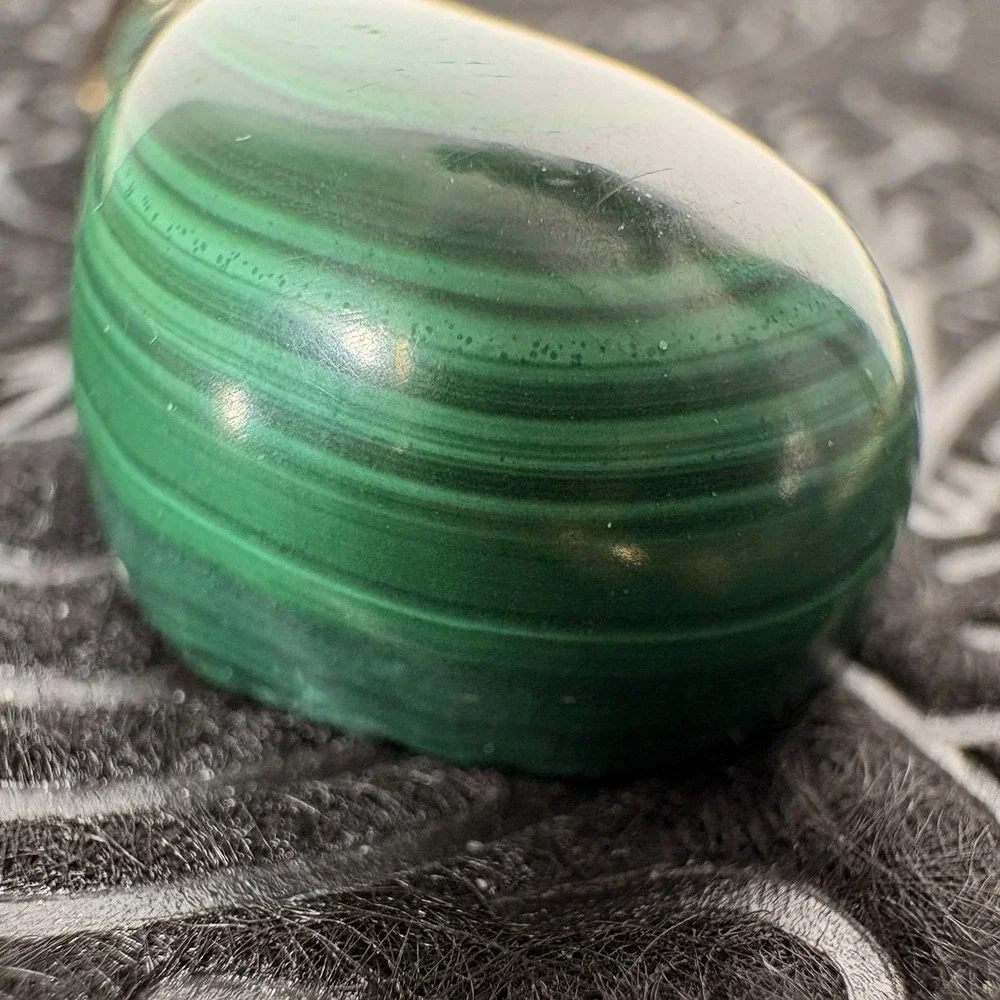 Natural Green Malachite‎ Gemstone Teardrop Shape 22 Gram Charm Pendant